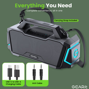 GEARit BOOM 120W Portable Bluetooth Speaker IPX6