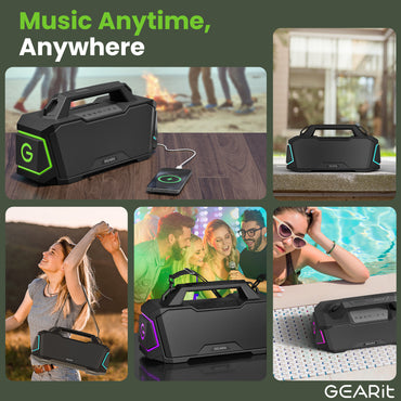GEARit BOOM 120W Portable Bluetooth Speaker IPX6