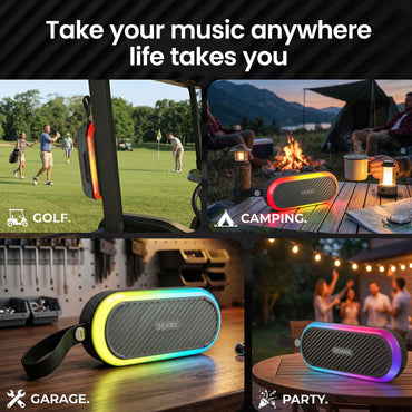 GEARit SoundBrick RGB Wireless Golf Magnetic Bluetooth Speaker 16W Audio Output - IPX6 Water-Resistant
