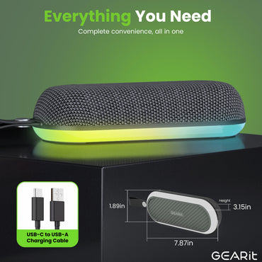 GEARit SoundBrick RGB Wireless Golf Magnetic Bluetooth Speaker 16W Audio Output - IPX6 Water-Resistant