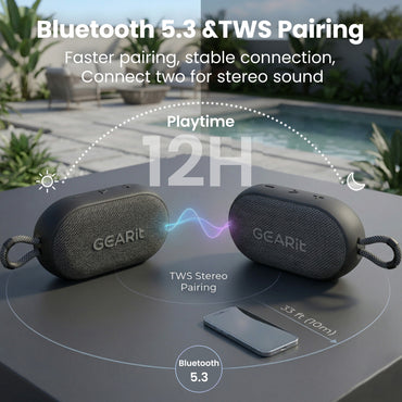 Ultra-Portable Waterproof 6W Loud Bluetooth Speaker