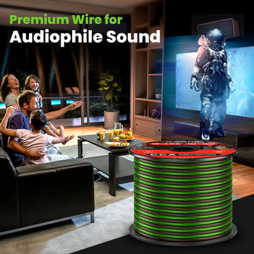 14 Gauge Speaker Wire CCA - Copper Clad Aluminum - Home Theater, Car Speakers & More