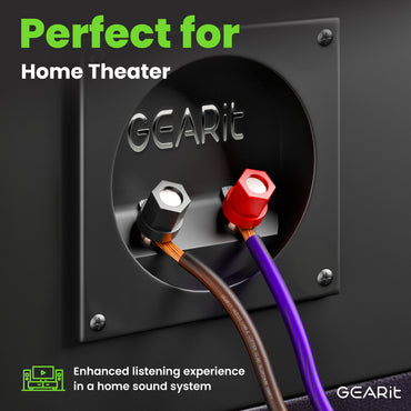 12 Gauge Speaker Wire, Speaker Cable 100ft for Car Audio, Home Theater, CCA