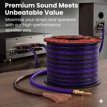color_translucent black purple | 18 Gauge CCA Speaker Wire, Translucent Black/Purple 100 ft, image 7