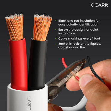 14/2 Audio Speaker Wire 14 Gauge CCA - CL2 Rated for In Wall Installation