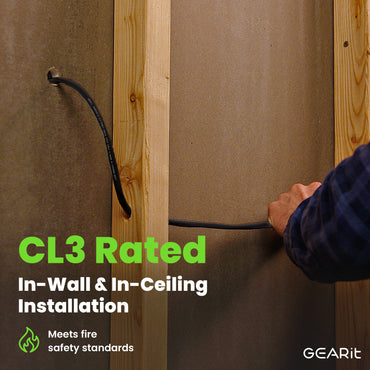 16 AWG In Wall Speaker Wire 4-Conductor Bi-Wire Cables - CL2 Rated - Oxygen Free Copper (OFC), White