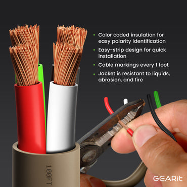 14/4 AWG OFC Outdoor Speaker Wire, Brown