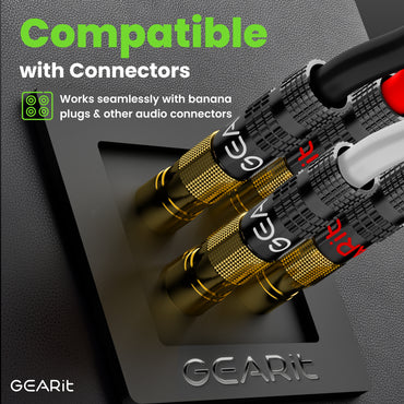 12 AWG Direct Burial Speaker Wire 4-Conductor Bi-Wire Cables - CL3 Rated - Oxygen Free Copper (OFC), Black