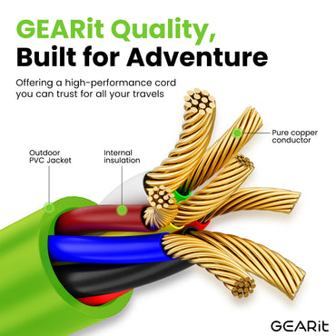 Heavy Duty 14AWG 7 Way Conductor Wire RV Trailer Cord