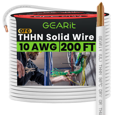 Color_White | GEARit 10 AWG solid THHN wire, white, 200 ft spool