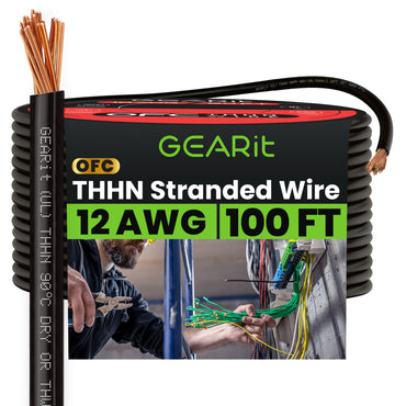 Color_Black | GEARit 12 AWG stranded THHN wire, black, 100 ft spool