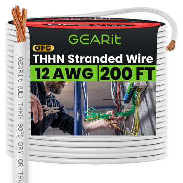 Color_White | GEARit 12 AWG stranded THHN wire, white, 200 ft spool