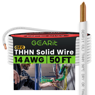 Color_White | GEARit 14 AWG solid THHN wire, white, 50 ft spool