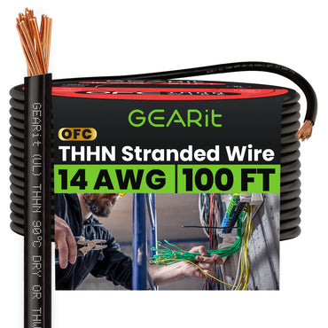 Color_Black | GEARit 14 AWG stranded THHN wire, black, 100 ft spool