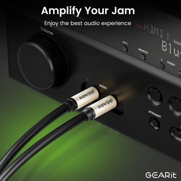 1/4-inch TRS Stereo to Dual 1/4-inch Y-Splitter Audio Mono Breakout Cable, Black