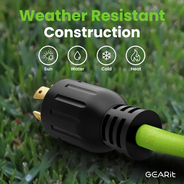 30 Amp 10/3 AWG NEMA TT-30P to L5-30R STW Generator Power Cord