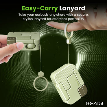 GEARit True Wireless Bluetooth Earbuds w/ Ergonomic Fit Voice Call Clarity Bluetooth 5 .3