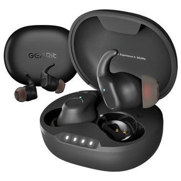 GEARit True Wireless Earbuds HD Sound Clarity 20h Playtime IPX5 Secure Fit