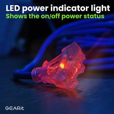 12/3 SJEOW Heavy Duty Outdoor Extension Cord 3 Outlet, 100 Feet