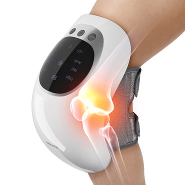 Adomii Cordless Knee Massager with Heat & Red Light Therapy LED Display
