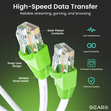 color_white | Cat6 CCA Outdoor Ethernet Cable for Direct Burial - White / 500 Feet Bulk Kit, image 2