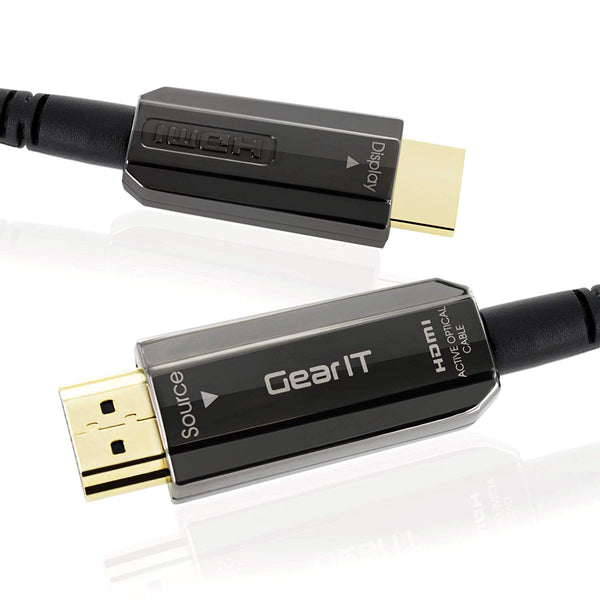 GearIT HDMI Fiber Optic Cable, Active HDMI 2.0, High-Speed 18Gbps, 4K, 60Hz, 3D, HDR, 444 - www.gearit.com