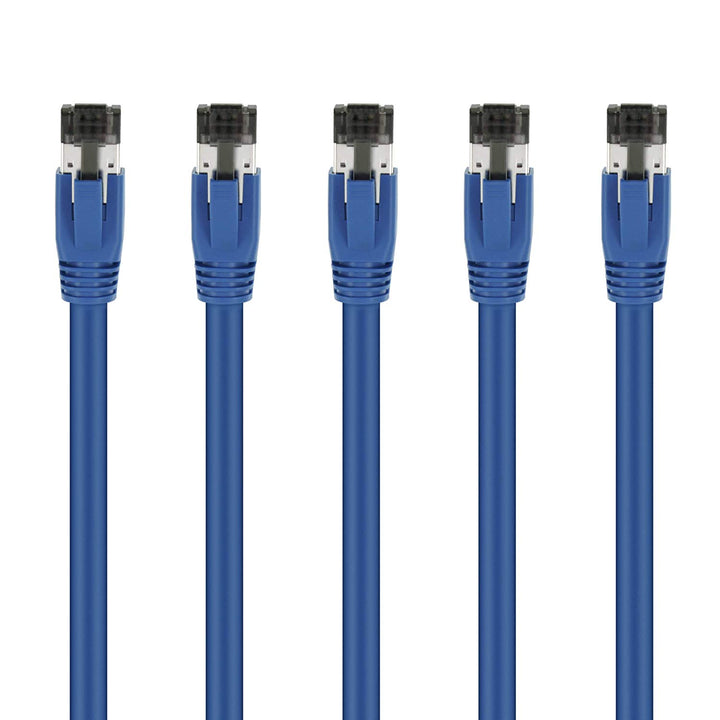 GearIT Cat8 Ethernet Patch Cable - S/FTP ,24AWGm 10Gbps/25Gbps/40Gpbs, 2GHz 2000Mhz, Category8 - Blue - www.gearit.com