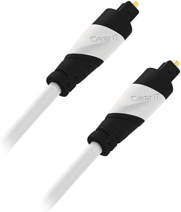 GearIT Toslink Digital Optical Audio Cable, White GearIT