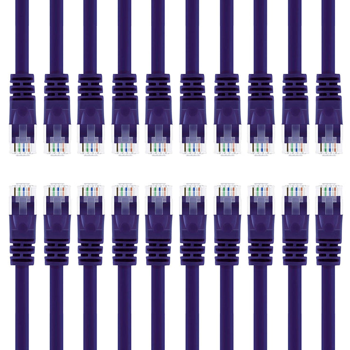 GearIT Cat6 Ethernet Patch Cable - Snagless RJ45, Stranded, 550Mhz, UTP, Pure Bare Copper Wire, 24AWG  - Purple - www.gearit.com