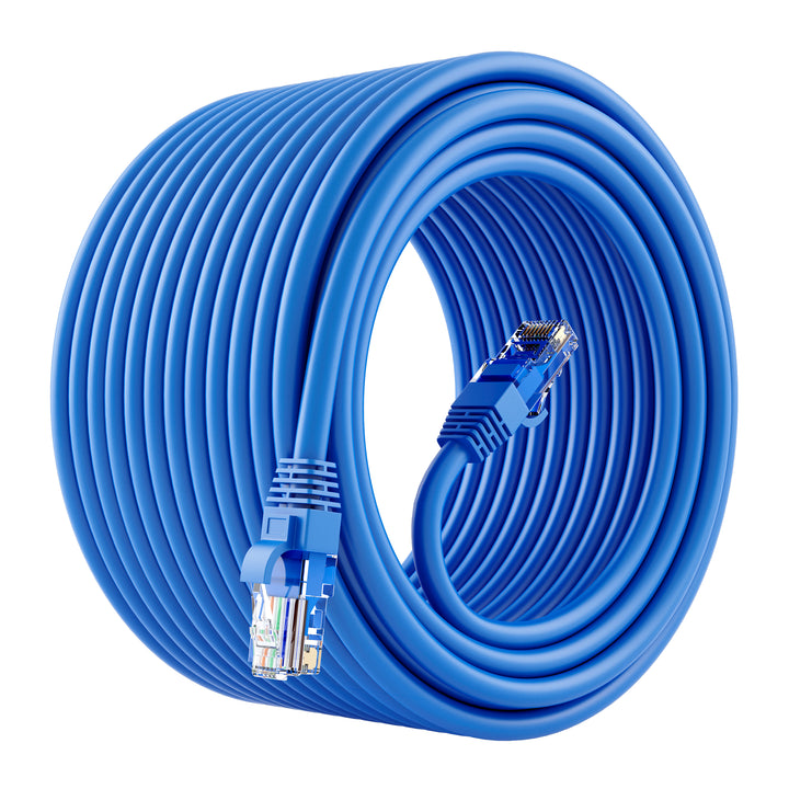 GearIT Cat6 Ethernet Patch Cable - CCA Network Cord - UTP, Blue - GearIT