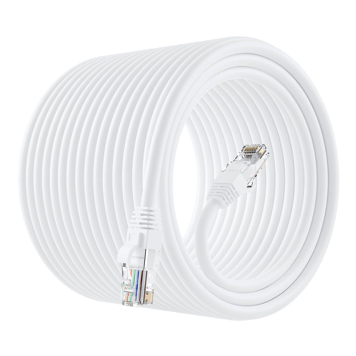 GearIT Cat6 Ethernet Patch Cable - CCA Network Cord - UTP, White - GearIT