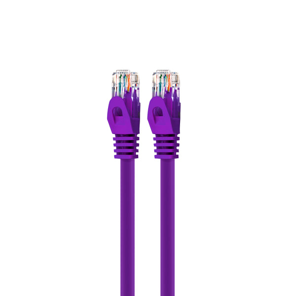 GearIT Cat6 Ethernet Patch Cable - Premium Flexible Soft Tab, Snagless RJ45, Stranded, 550Mhz, UTP, Pure Bare Copper Wire, 24AWG - Purple - www.gearit.com