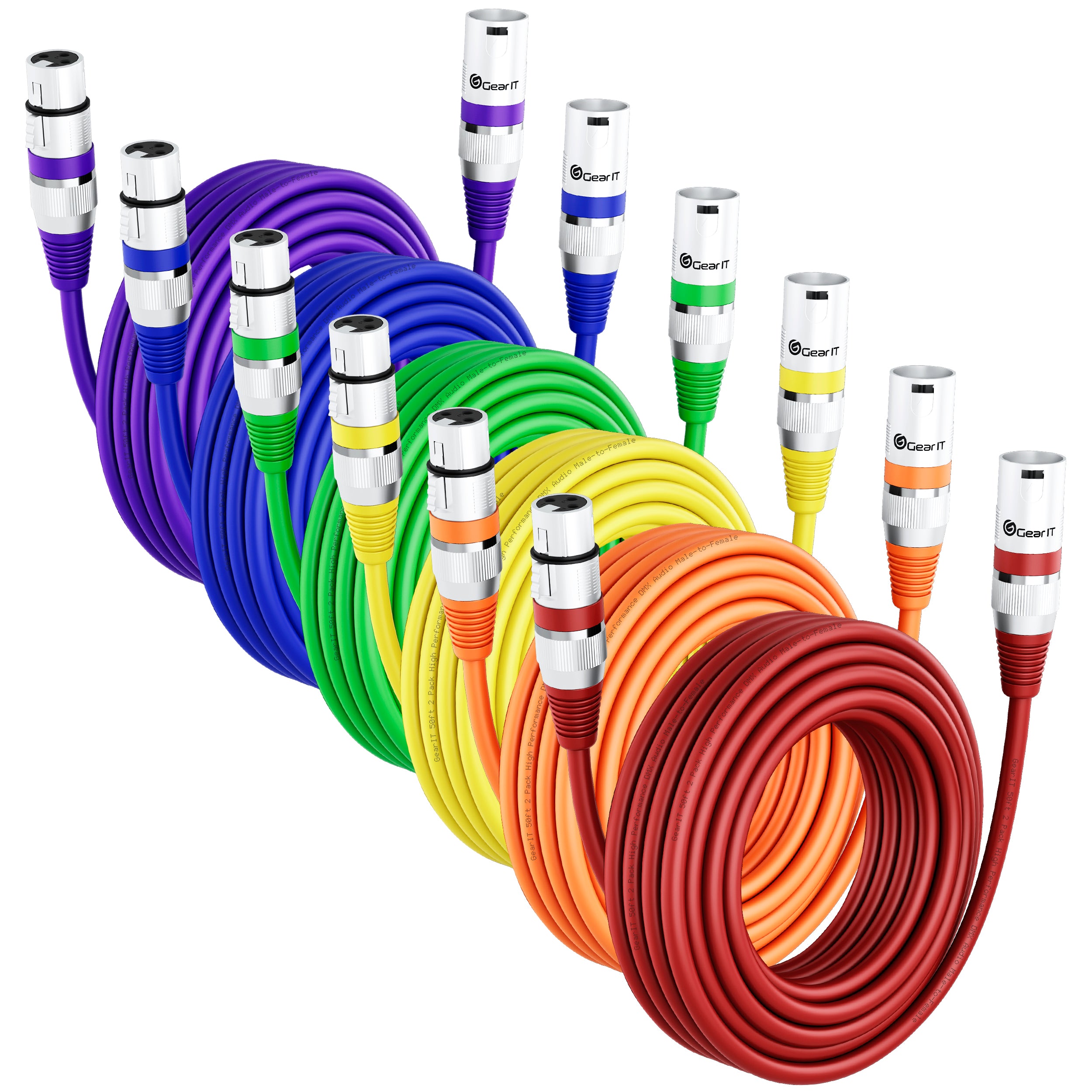 DMX Extension Cable for Stage Lighting 6-Pack