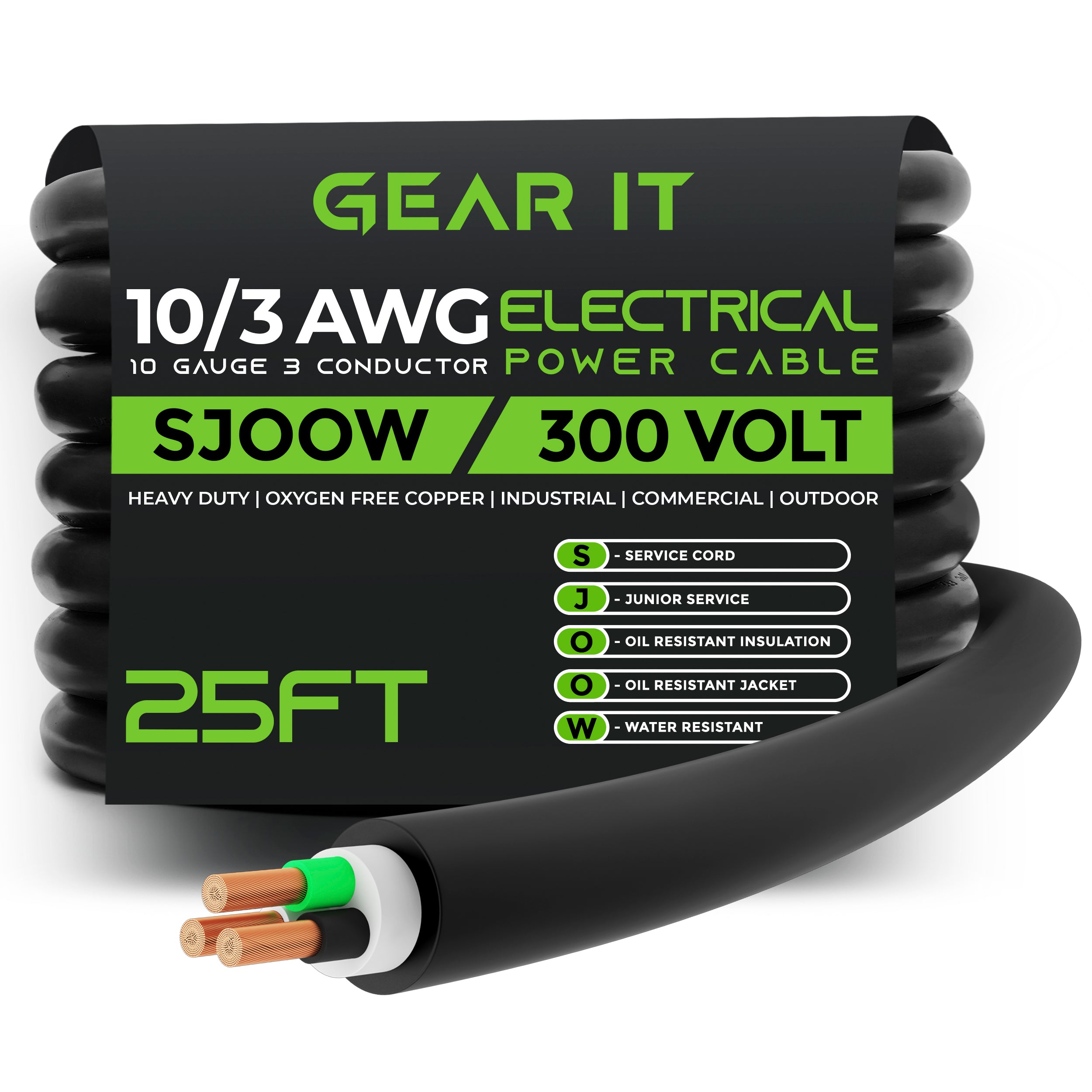 10/3 SJOOW OFC Power Cable 300V Electric Wire - GEARit