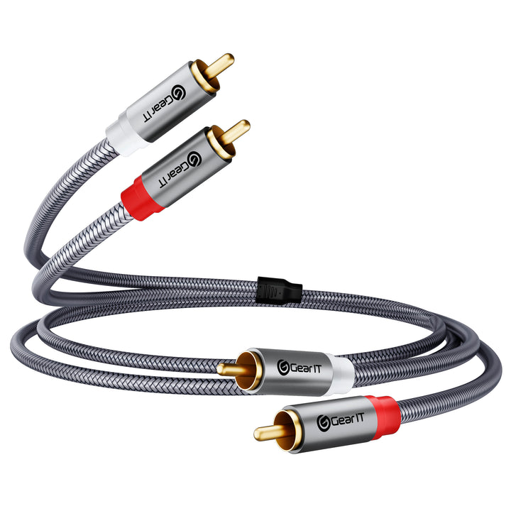 2 RCA Plug Male to Male Stereo Audio Cable