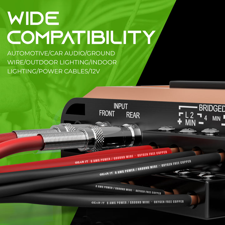 WS8-RF - 8 Gauge Power/Ground Wire OFC and Real AWG (by the foot