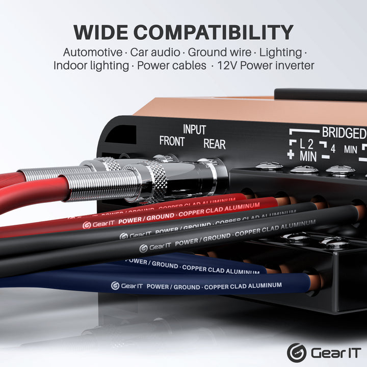 GearIT 4 Gauge Wire CCA - Primary Electrical Automotive Power/Ground Wire, 25 Feet GearIT